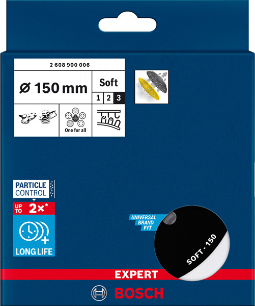 BOSCH EXPERT Mulitloch-Stützteller, 150mm, weich, M8+5/16