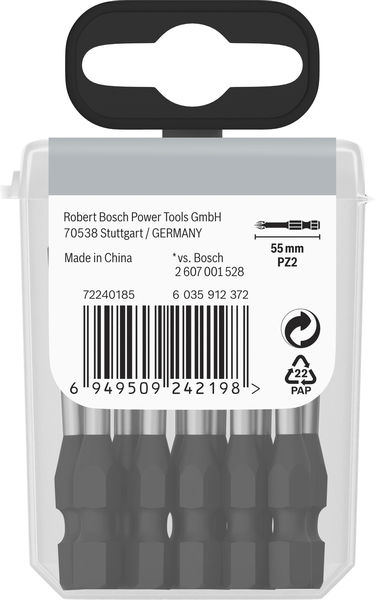 BOSCH PRO Pozidriv Impact Bit, PZ2, 55 mm, 15-tlg.