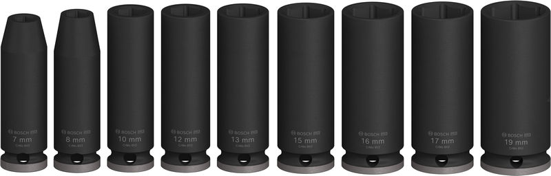 BOSCH PRO Impact Steckschlüsselsatz Set, 3/8", tief, 9-tlg.