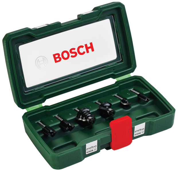 BOSCH 6-teiliges HM-Fräser-Set (1/4" Schaft) BOSCH 6-teiliges HM-Fräser-Set (1/4" Schaft)