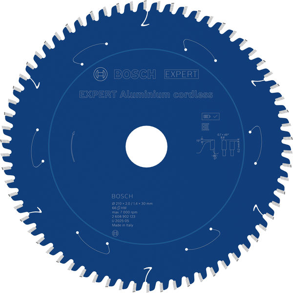 BOSCH EXPERT Aluminium Kreissägeblatt, 210x30 mm, Z66