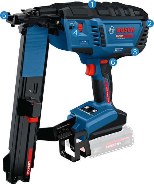 BOSCH EXPERT Akku-Holzklammerer EXTH18V-50M, XL-BOXX