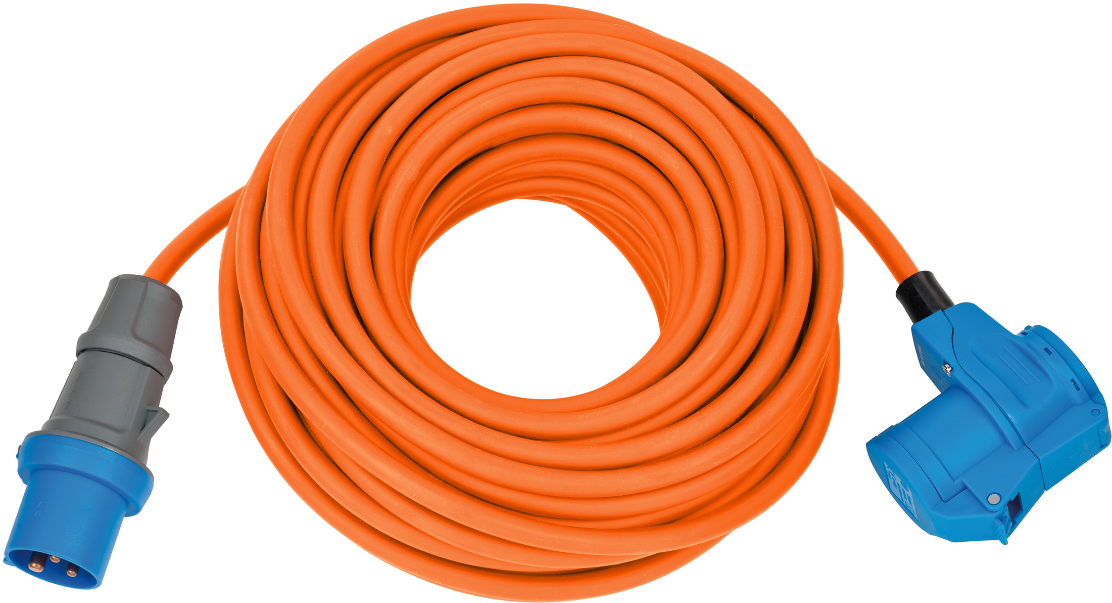 BRENNENSTUHL Camping-/Maritim CEE Verlängerungskabel IP44 25m orange H07RN-F 3G2,5 CEE-Stecker, Winkelkupplung 230V/16A