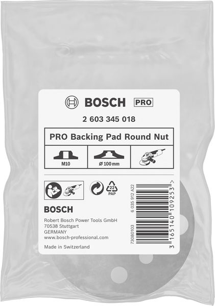 BOSCH PRO Stützteller Round Nut, M10, 100 mm