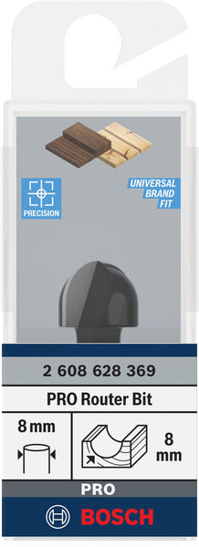 BOSCH PRO Hohlkehlfräser, R 8, Schaft 8 mm BOSCH PRO Hohlkehlfräser, R 8, Schaft 8 mm