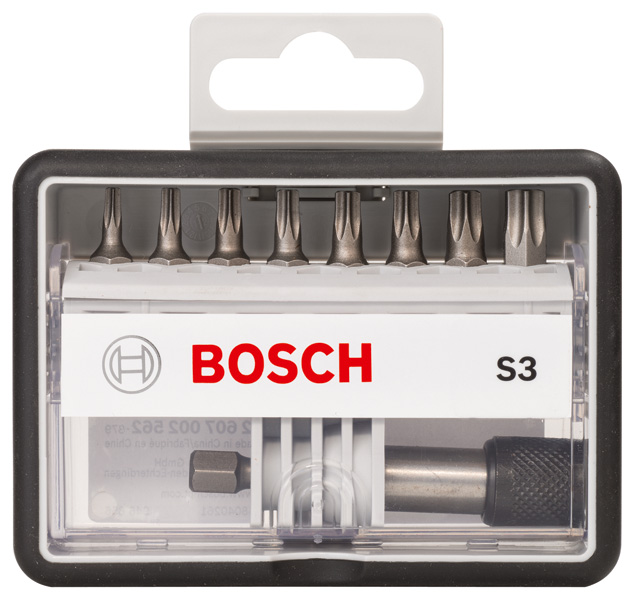 BOSCH 8+1-tlg. Schrauberbit-Set, Robust Line, S T, Extra Hard-Ausführung BOSCH 8+1-tlg. Schrauberbit-Set, Robust Line, S T, Extra Hard-Ausführung