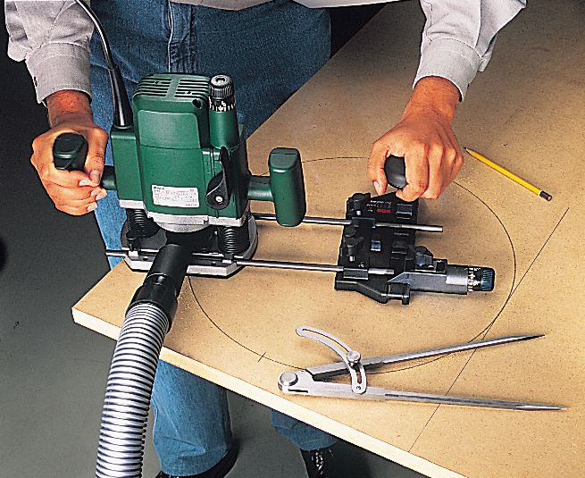 BOSCH Fräszirkel und Führungsschienenadapter für FSN 70, FSN 140 BOSCH Fräszirkel und Führungsschienenadapter für FSN 70, FSN 140