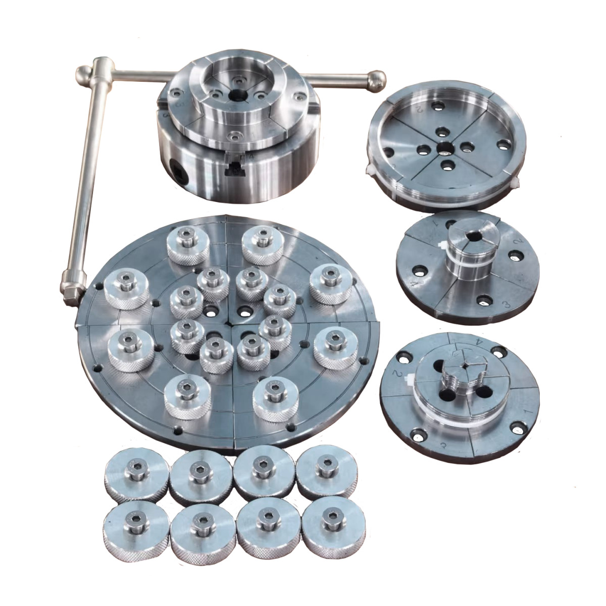 Holzkraft Vier-Backenfutter Ø115mm Premium-Set mit Ablaufsicherung