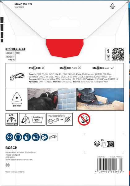 BOSCH EXPERT MAVZ 116 RT2 Schleifplatte, 116 mm BOSCH EXPERT MAVZ 116 RT2 Schleifplatte, 116 mm