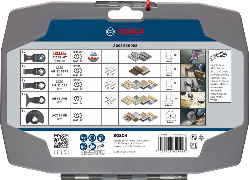 BOSCH Schneid-Set, 5-tlg., Thekendisplay