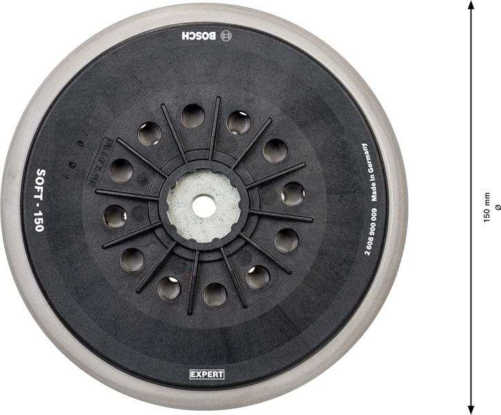 BOSCH EXPERT Mulitloch-Stützteller, 150mm, weich, M8 BOSCH EXPERT Mulitloch-Stützteller, 150mm, weich, M8