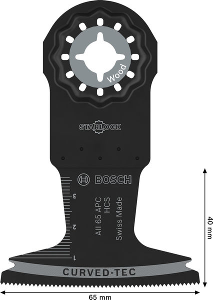 BOSCH AII 65 APC Holz Tauchsägeblatt, Starlock, 65 x 40 mm, TU25