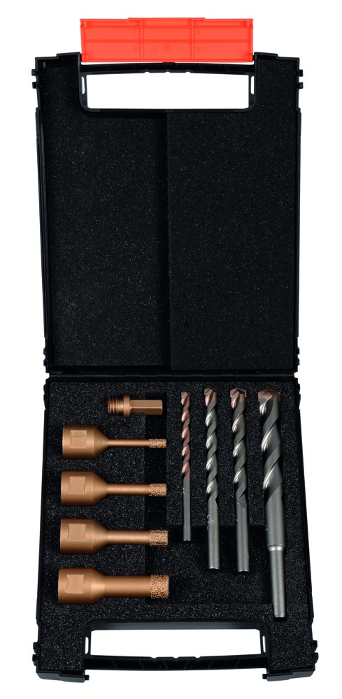 PROJAHN Satz Diamant Trockenbohrer M14 Schaft und Betonbohrer 9-tlg. PROJAHN Satz Diamant Trockenbohrer M14 Schaft und Betonbohrer 9-tlg.