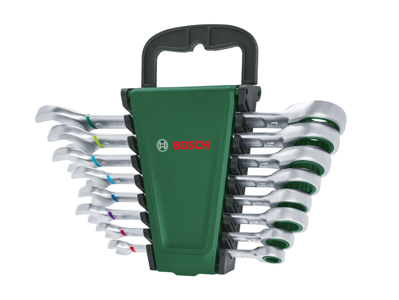 BOSCH Handwerkzeuge Schraubenschlüssel mit Ratsche Set 8-tlg.