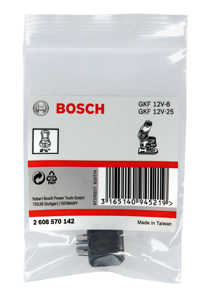 BOSCH Spannzange 1/4-Zoll mit Überwurfmutter, passend zu: GGS