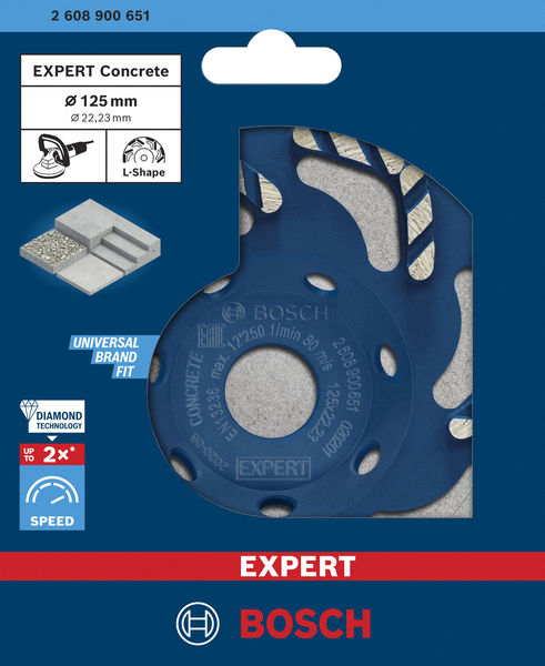 BOSCH EXPERT Concrete Topfscheibe, 125x22,23x4,5 mm