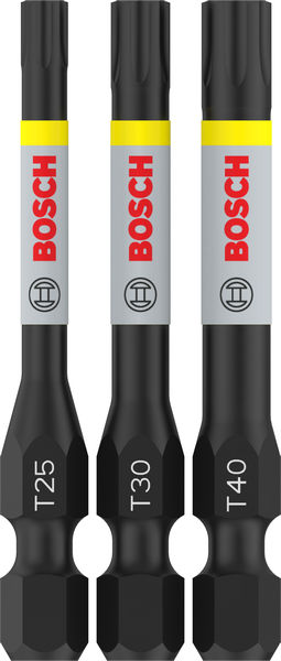 BOSCH PRO T Impact Bit Set, T25, T30, T40, 55 mm, 3-tlg