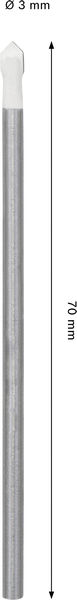 BOSCH CYL-9 Soft Ceramic Bohrer, 3 x 70 mm
