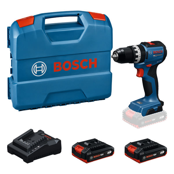 BOSCH Akku-Schlagbohrschrauber GSB18V-52, 2 x Akku GBA 18V 2.0Ah in L-Case BOSCH Akku-Schlagbohrschrauber GSB18V-52, 2 x Akku GBA 18V 2.0Ah in L-Case