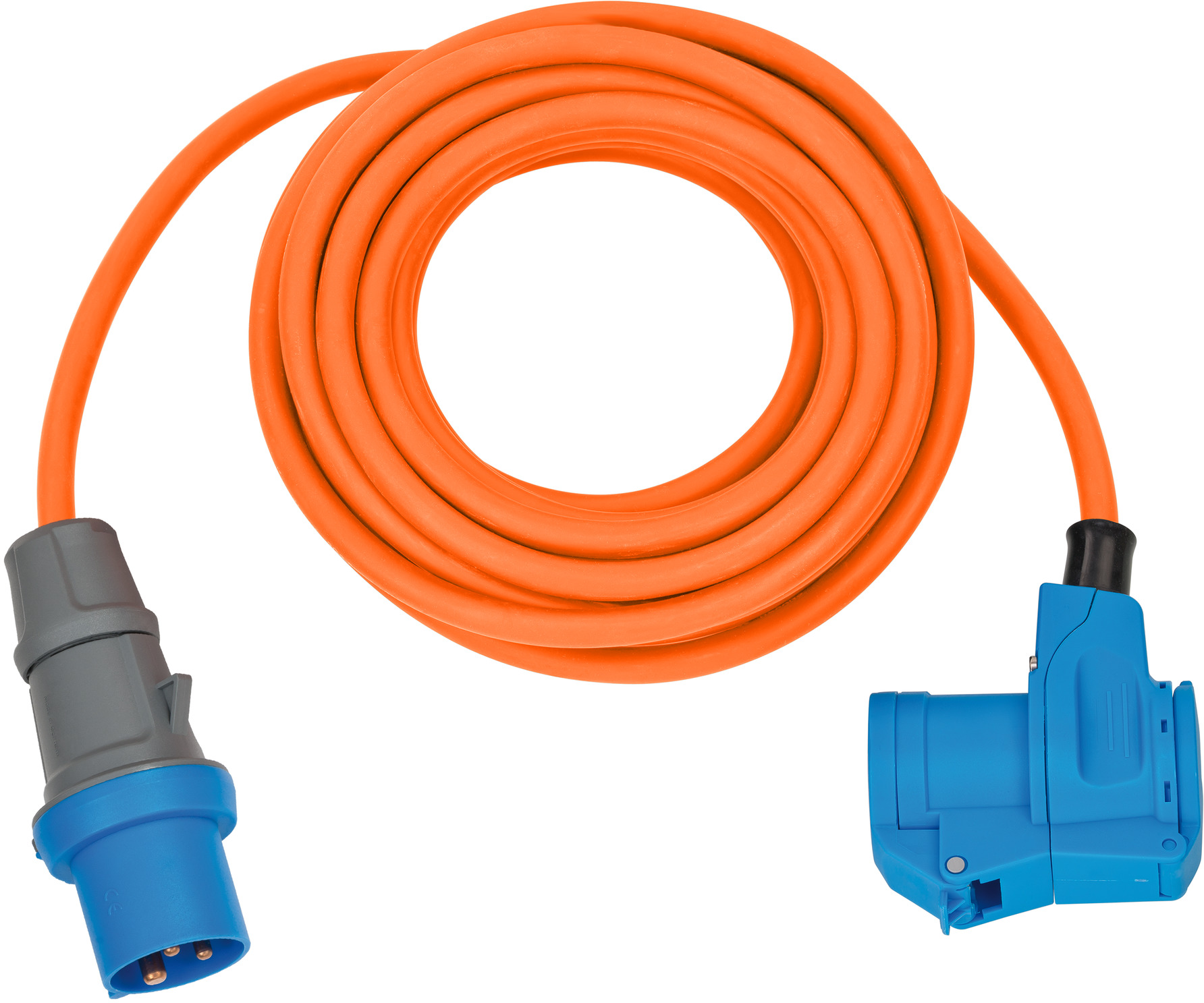 BRENNENSTUHL Camping-/Maritim CEE Verlängerungskabel IP44 10m orange H07RN-F 3G2,5 CEE-Stecker, Winkelkupplung 230V/16A