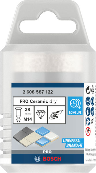BOSCH PRO Ceramic Trockenbohrkrone, 38 x 35 x 14 mm
