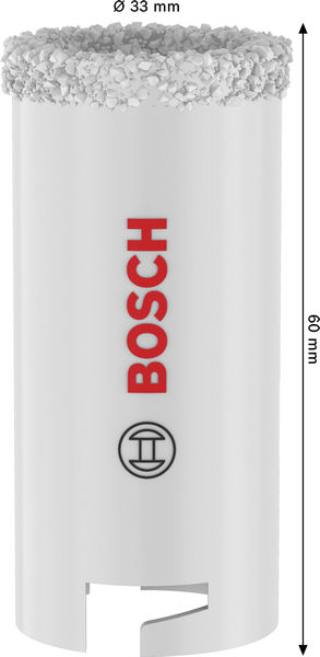 BOSCH Brick and Soft Tile Lochsäge mit Aufsteckhalter, 33 x 60 mm BOSCH Brick and Soft Tile Lochsäge mit Aufsteckhalter, 33 x 60 mm