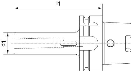 FORTIS Zwischenhülse DIN69893A HSK-A63 Form-B MK1x100mm FORTIS