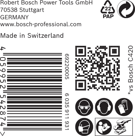 BOSCH EXPERT C470 Schleifblatt, 115x230mm, K320, 14 Löcher, 50-tlg.