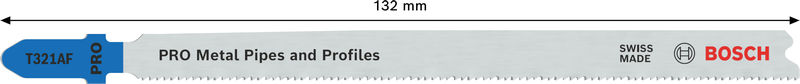 BOSCH PRO Metal Pipes and Profiles T321AF Stichsägeblatt, 132 mm, 2-tlg. BOSCH PRO Metal Pipes and Profiles T321AF Stichsägeblatt, 132 mm, 2-tlg.