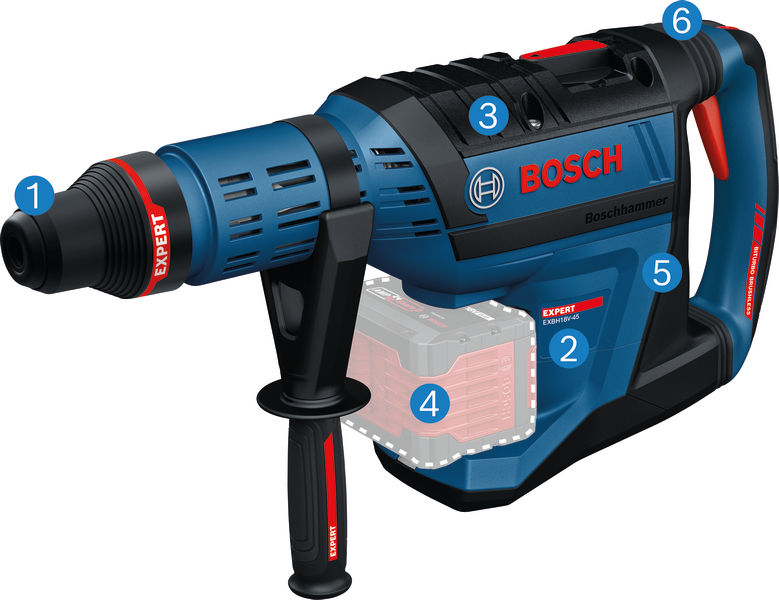 BOSCH EXPERT Akku-Bohrhammer mit SDS max EXBH18V-45, XL-BOXX