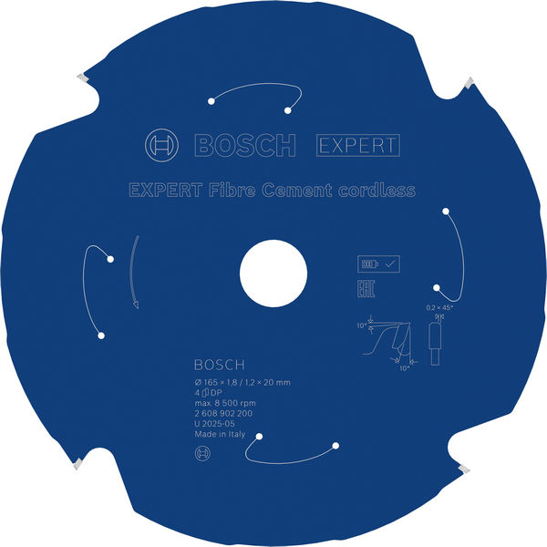 BOSCH EXPERT Fiber Cement Kreissägeblatt, 165x20 mm, Z4