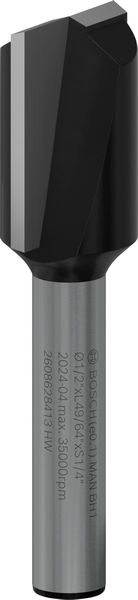BOSCH PRO Nutfräser, zweischneidig, Ø 1/2" x L 49/64", Schaft 1/4"