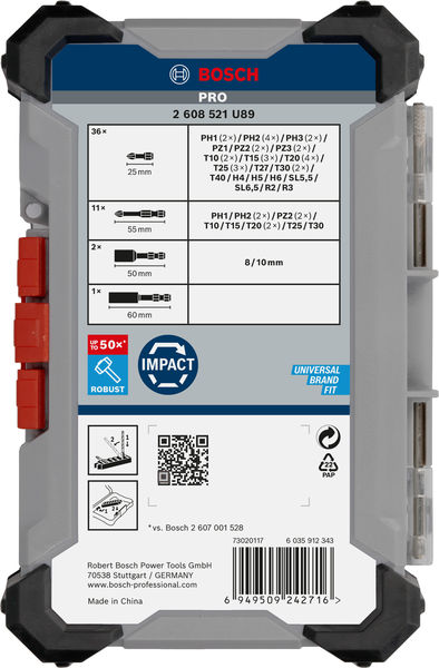 BOSCH PRO Impact Schrauberbit Set, 50-tlg.