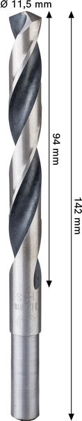 BOSCH Metal HSS Spiralbohrer, 11,5 x 94 x 142 mm, CYL Reduzierter Schaft