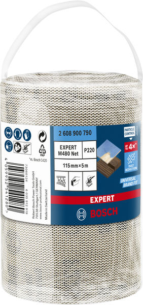 BOSCH EXPERT M480 Schleifnetzrolle, 115x5000mm, K220 BOSCH EXPERT M480 Schleifnetzrolle, 115x5000mm, K220