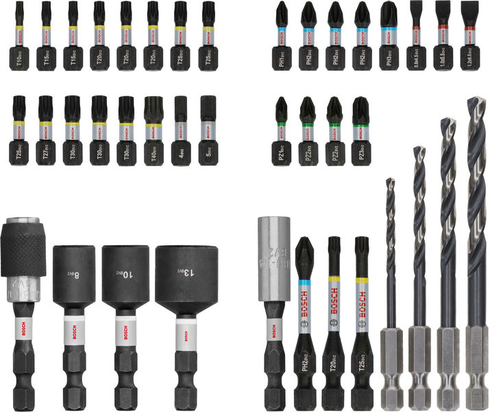 BOSCH PRO Impact Schrauberbits und Metallbohrer Set, 40-tlg.