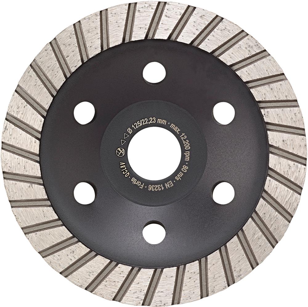 FORTIS Diamant-Schleifteller Power Turbo Ø 125 mm 1-reihiges Turbosegment Bohrung 22,2 mm FORTIS