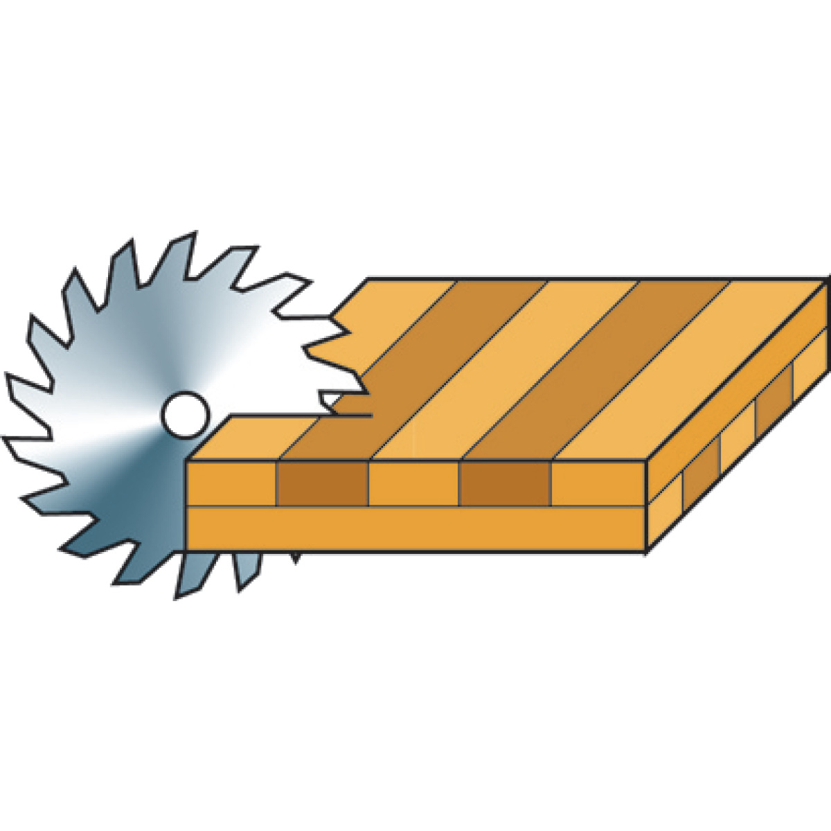 Holzkraft Besäum- und Fertigungsschnitt-Kreissägeblatt KSB-BF 350/54