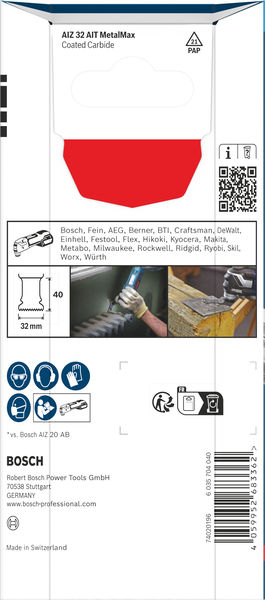 BOSCH EXPERT AIZ 32 AIT MetalMax Tauchsägeblatt, 32 x 40 mm, 5-tlg.