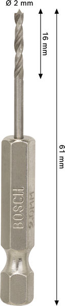 BOSCH PRO Wood HSS-Holzspiralbohrer, 2x16x61 mm BOSCH PRO Wood HSS-Holzspiralbohrer, 2x16x61 mm