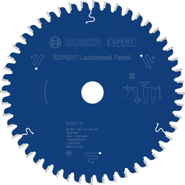 BOSCH EXPERT Laminated Panel Kreissägeblatt, 165x1,8x20 mm, Z48 BOSCH EXPERT Laminated Panel Kreissägeblatt, 165x1,8x20 mm, Z48