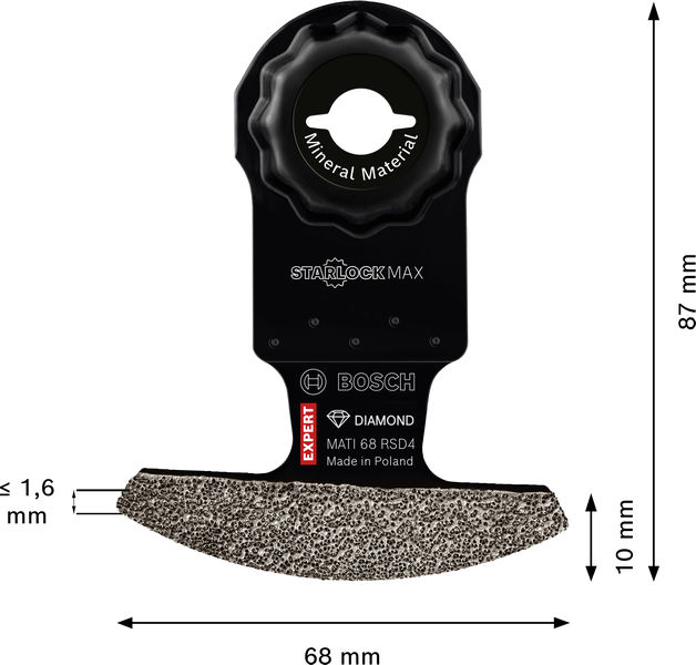 BOSCH EXPERT MATI 68 RSD4 Corner Blade, 68 x 10 mm
