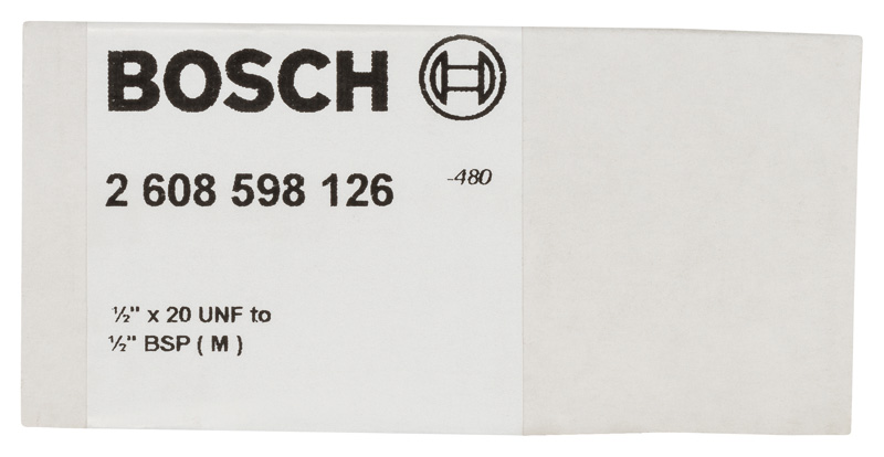 BOSCH Adapter für Diamantbohrkronen. Maschinenseite 1/2 Zoll, Kronenseite G 1/2 Zoll