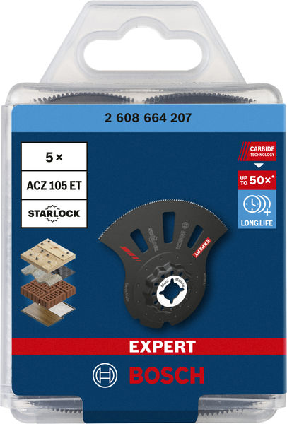 BOSCH EXPERT ACZ 105 ET Multi Material Segmentsägeblatt, 5-tlg. BOSCH EXPERT ACZ 105 ET Multi Material Segmentsägeblatt, 5-tlg.