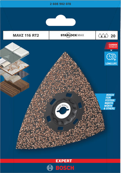 BOSCH EXPERT MAVZ 116 RT2 Schleifplatte, 116 mm