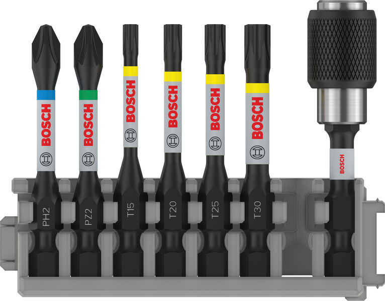 BOSCH PRO Impact Set mit Quick Change-Bithalter und Pick and Click-Einsätzen, 8-tlg.