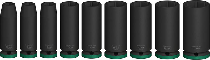 BOSCH PRO Impact Steckschlüsselsatz Set, 1/2", tief, 9-tlg. BOSCH PRO Impact Steckschlüsselsatz Set, 1/2", tief, 9-tlg.