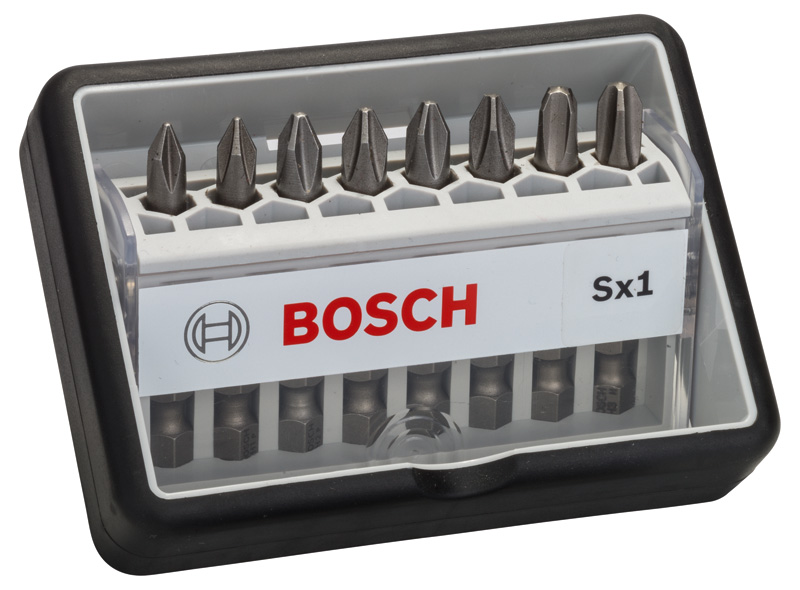 BOSCH 8-tlg. Schrauberbit-Set, Robust Line, Sx PH, Extra Hard-Ausführung