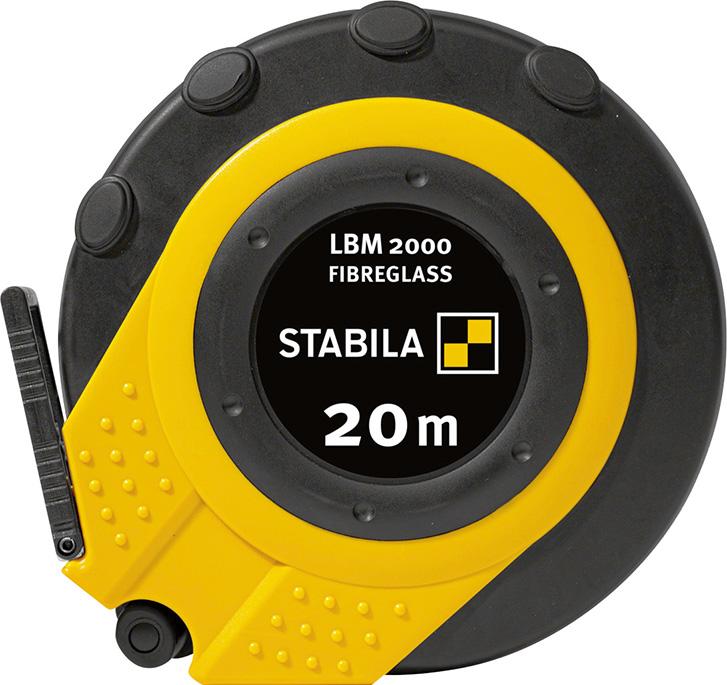 STABILA Kapselbandmaß LBM 2000 FIBREGLASS, 20 m, Glasfaserband, metrische Skala
