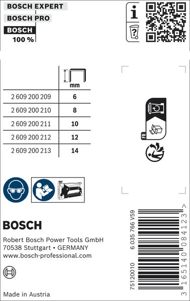 BOSCH Feindrahtklammern, Typ 53/12 BOSCH Feindrahtklammern, Typ 53/12